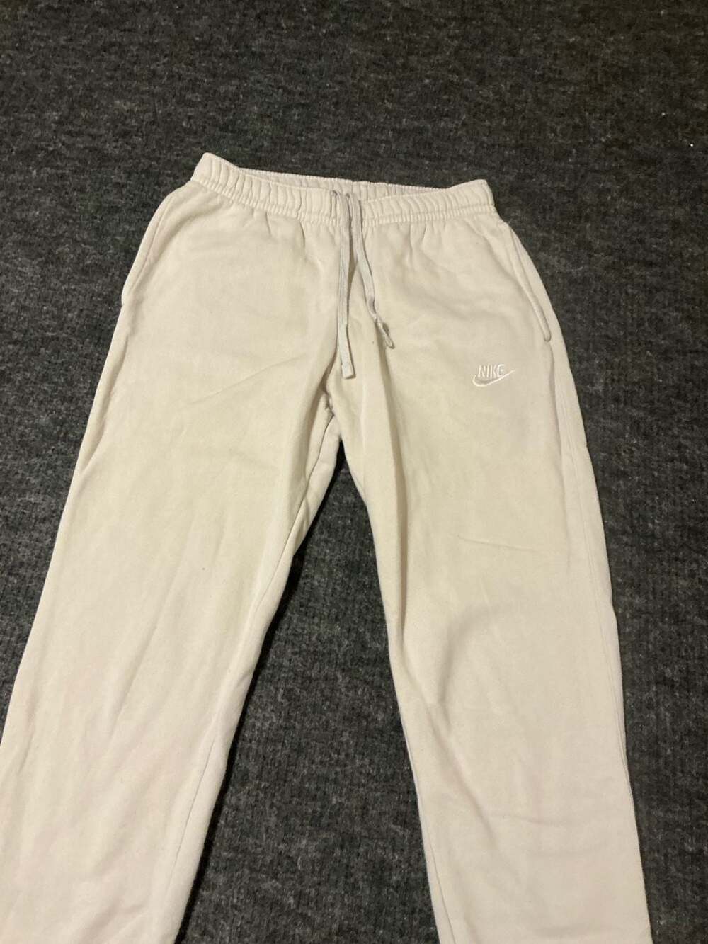 Nike Sportswear Club Fleece Jogger Sweatpants Womens Size Small Off White Cream